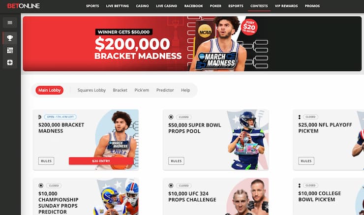 An image of BetOnline, a top option among parlay betting sites